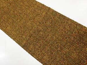 亀甲に幾何学模様　名古屋帯